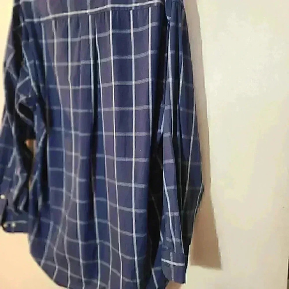 Tommy Hilfiger Mens Long Sleeve Plaid Button Down Shirt Blue Sz L - Picture 5 of 5